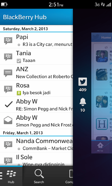Jika tertarik untuk merespon, cukup diteruskan ke kanan. Jika kita, jempol kita geser ke kiri dan kita akan kembali ke aplikasi awal (yang tidak pernah tertutup)