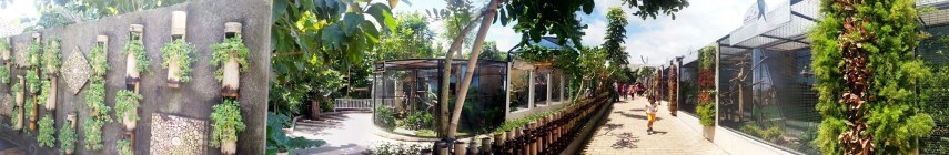 Panorama suasana sangkar-sangkar burung di Eco Green Park