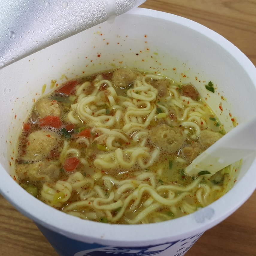 Hasil akhir Pop Mie Kari Susu